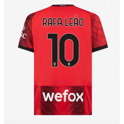 Fotbalové Dres AC Milan Rafael Leao #10 Domácí 2023-24 Krátký Rukáv